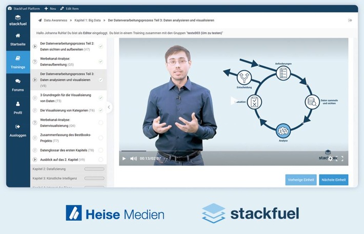 stackfuel.heise.de – Online-Trainings zum zertifizierten Datenexperten / Heise Medien und StackFuel verkünden strategische Partnerschaft