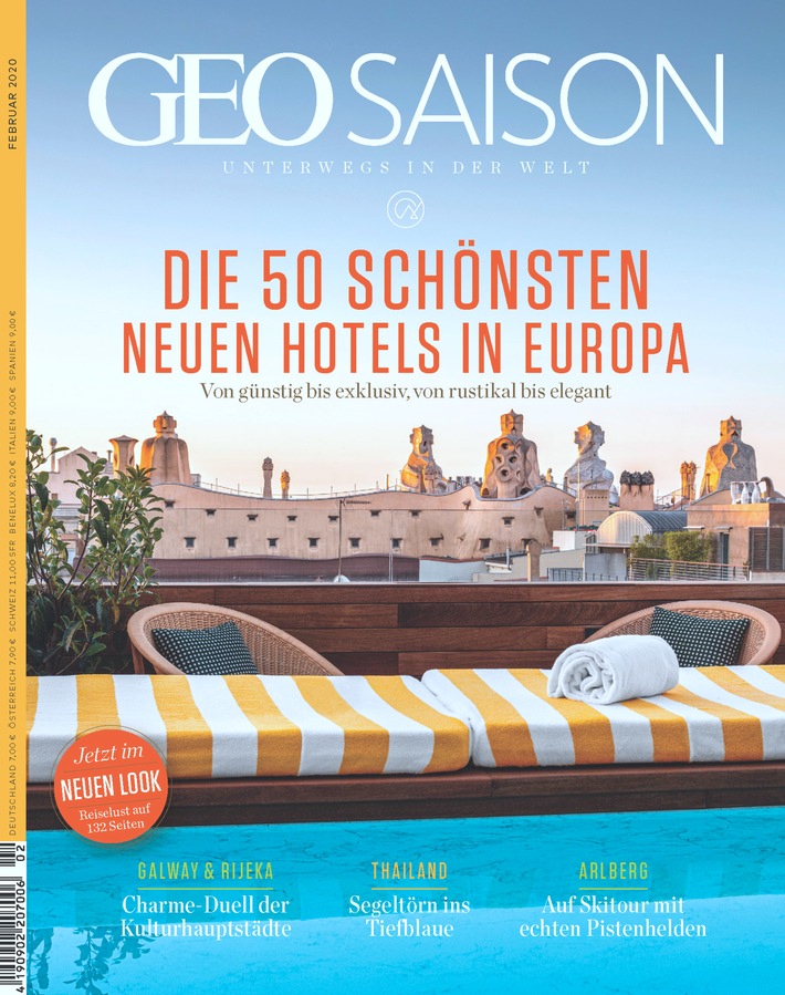 GEO SAISON zeigt die 50 schönsten neuen Hotels in Deutschland und Europa