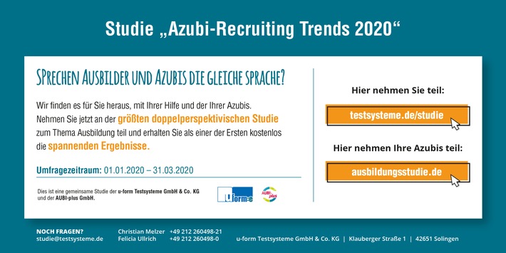 Wie tickt die „Generation Azubi“? / „Azubi-Recruiting Trends“: größte doppelperspektivische Studie zur dualen Ausbildung nimmt junge Bewerbergeneration in den Blick