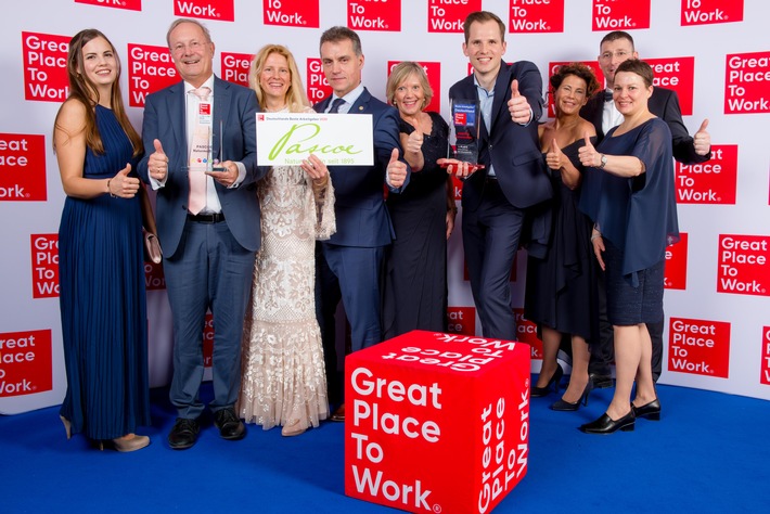 Pascoe zum dritten Mal auf Platz 1 / Erneute Spitzenposition bei „Deutschlands beste Arbeitgeber“