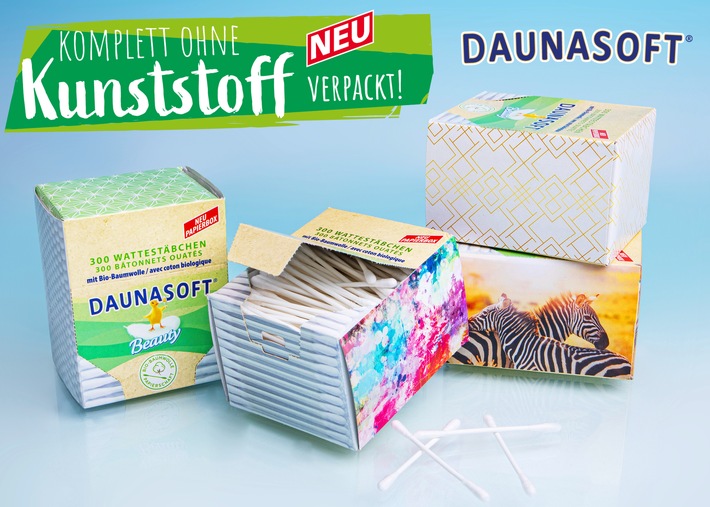 NORMA macht DAUNASOFT-Wattestäbchen 100 Prozent plastikfrei / Umweltfreundlich mit Bio-Baumwolle