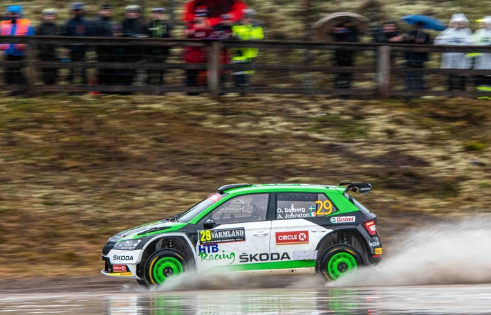 Rallye Schweden/WRC3: SKODA Privatier Lindholm wird Zweiter – Solberg bei SKODA Debüt auf Rang fünf