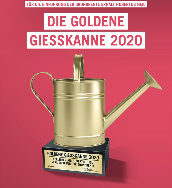Die „Goldene Gießkanne 2020“ geht an Hubertus Heil
