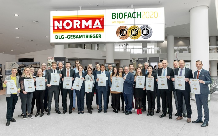 NORMA: Zum elften Mal in Folge DLG-Bio-Gesamtsieger und damit bester Biohändler 2020 / Lebensmittel-Discounter aus Nürnberg erneut an der Spitze bei der DLG