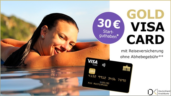 Visa Deutschland-Kreditkarte Classic und Gold / 30 Euro Startguthaben im Februar 2020