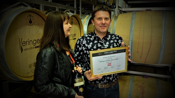 Erneut "Weltweinpokal" und Titel "Bester Produzent" für Weingut Keringer aus dem Burgenland