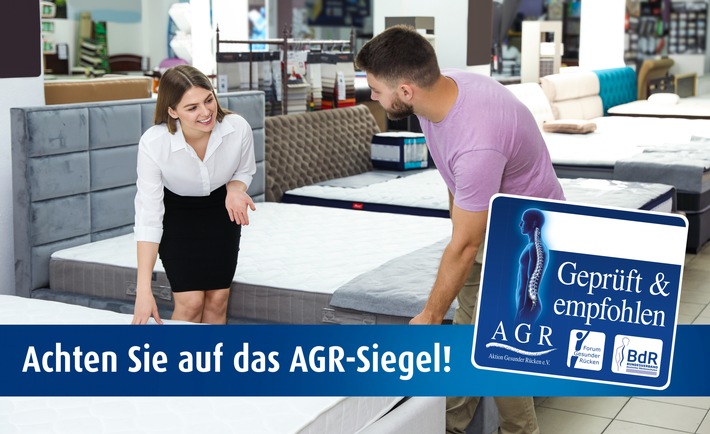 Vertrauenshilfe Gütesiegel: AGR zertifiziert rückenfreundliche Produkte