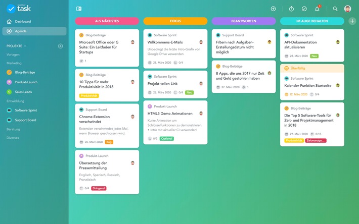 Effektiveres, ortsunabhängiges Teamwork / MeisterTask führt neues Feature Agenda ein