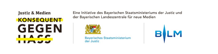 Initiative „Justiz und Medien – konsequent gegen Hass“ / Internetauftritt ist online – mehr als 100 Medienunternehmen unterstützen das Projekt von Justizministerium und BLM