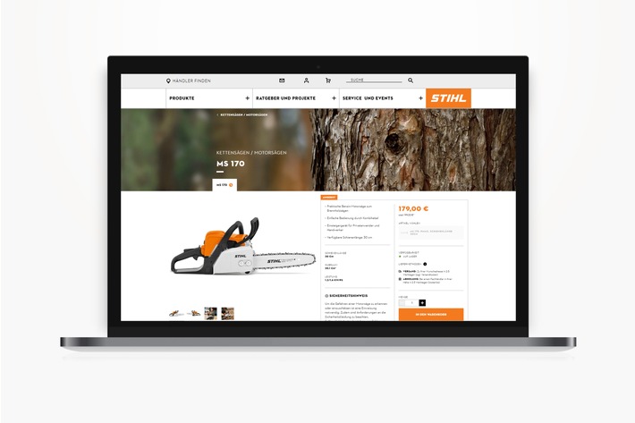 STIHL eröffnet neuen Online-Shop / Trotz widriger Lage – unter stihl.de für die Kunden da