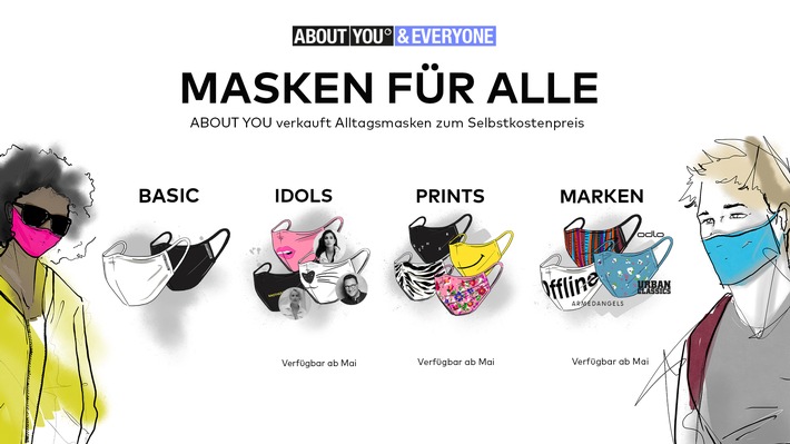 Mehr als 4 Millionen Stoffmasken von Basic bis Stylish: ABOUT YOU bietet größte Vielfalt an modischen Alltagsmasken zum transparenten Selbstkostenpreis