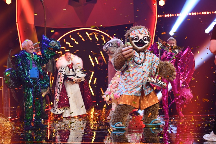 Finaler Wahnsinn auf ProSieben: 10,37 Millionen Zuschauer für "The Masked Singer" // Faultier Tom Beck gewinnt die Show