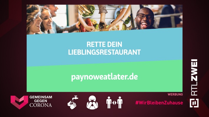 RTLZWEI und EL CARTEL MEDIA stellen Werbefläche für die Initiative #PayNowEatLater bereit