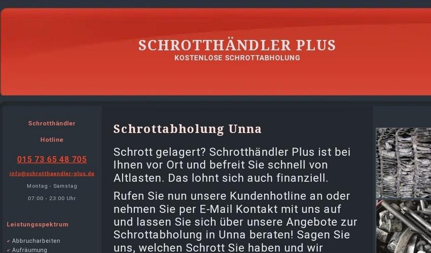 Schrotthändler Kostenlos Schrottabholung in unna und umgebung