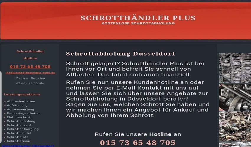 Schrotthändler Düsseldorf /Kostenlose Schrottabholung in Düsseldorf