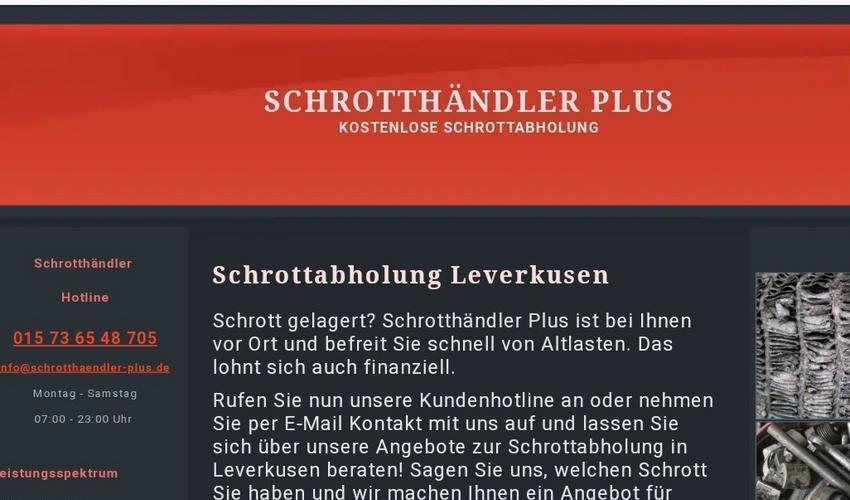 Schrottabholung Leverkusen - Kostenlose Altmetallentsorgung