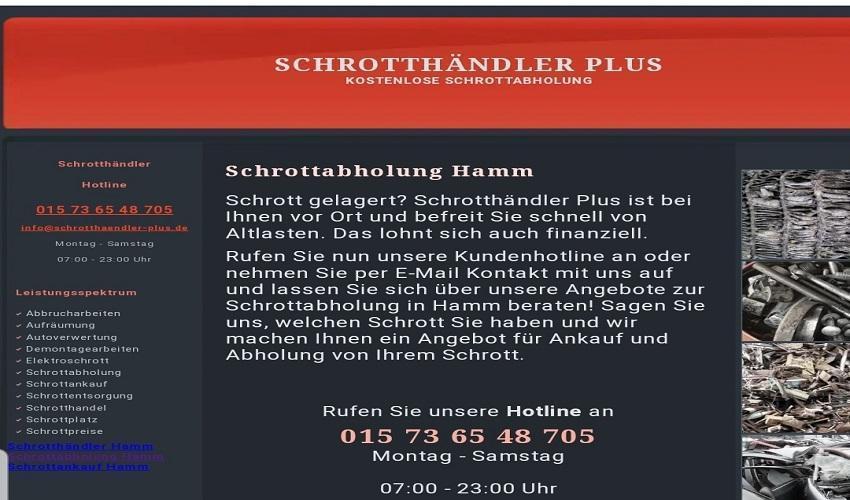 Schrotthandel, Schrottabholung Hamm und Entsorgung