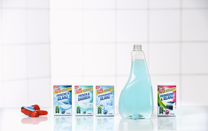 Innovation bei Lidl: Tabs zum Wiederbefüllen von Reinigerflaschen // Optimierte „W5“-Reinigerflaschen aus 100-Prozent-recyceltem PET sparen rund 1.400 Tonnen Plastik pro Jahr