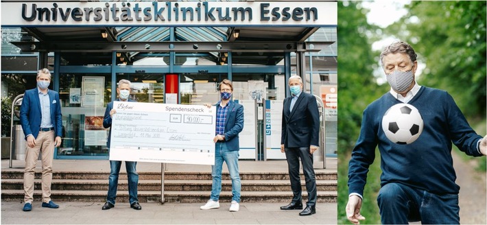 Gesichtsmasken für die Corona-Forschung: Mode-Start-Up Befeni GmbH spendet 90.000 Euro für die Initiative „Spenden für Corona“- Trainerlegende Otto Rehhagel übernimmt Schirmherrschaft der Kooperation