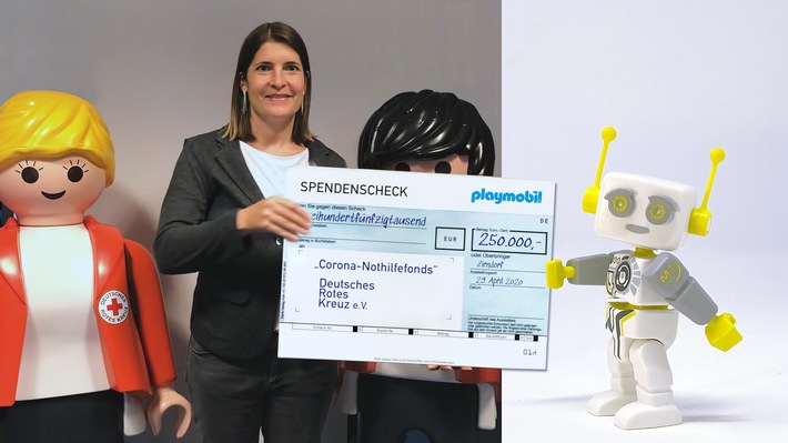Großspende aus Playmobil Charity-Aktion: 250.000 Euro für Corona-Nothilfefonds des DRK