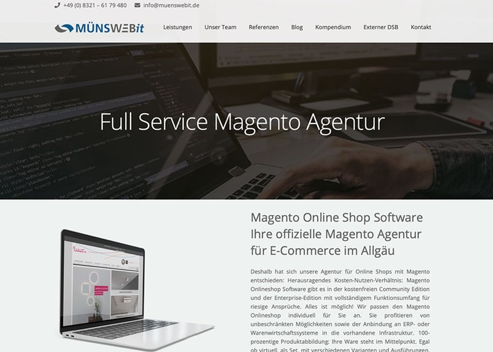 Muenswebit - Die Internetagentur für Online-Shops und Online-Marketing aus dem Allgäu