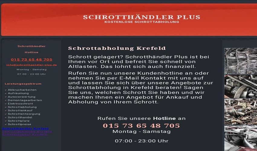 Kostenlose Schrottabholung Krefeld bei Ihnen ab – selbstverständlich für Sie kostenfrei