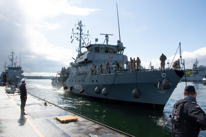 85 Tage ohne Landgang - Kieler Minenjagdboot "Fulda" vom NATO-Einsatz zurück