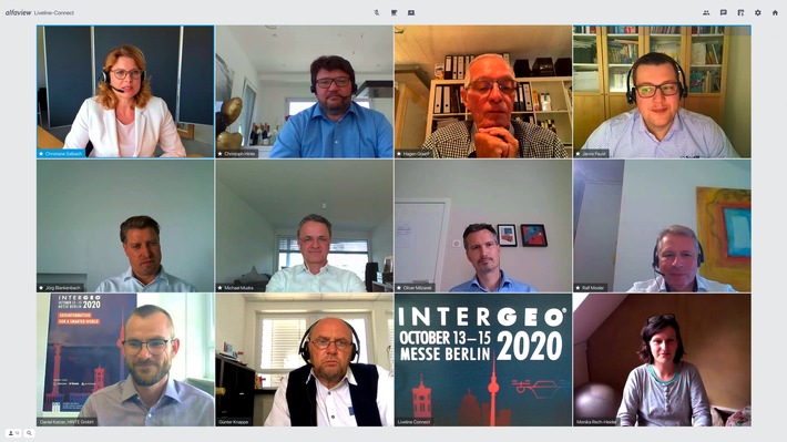 Erster virtueller Round Table INTERGEO 2020 / Die Zeit ist da! – Digitale Geodaten als Chance begreifen / Expertenrunde diskutiert Entwicklungen der Branche / Corona pusht Digitalisierung