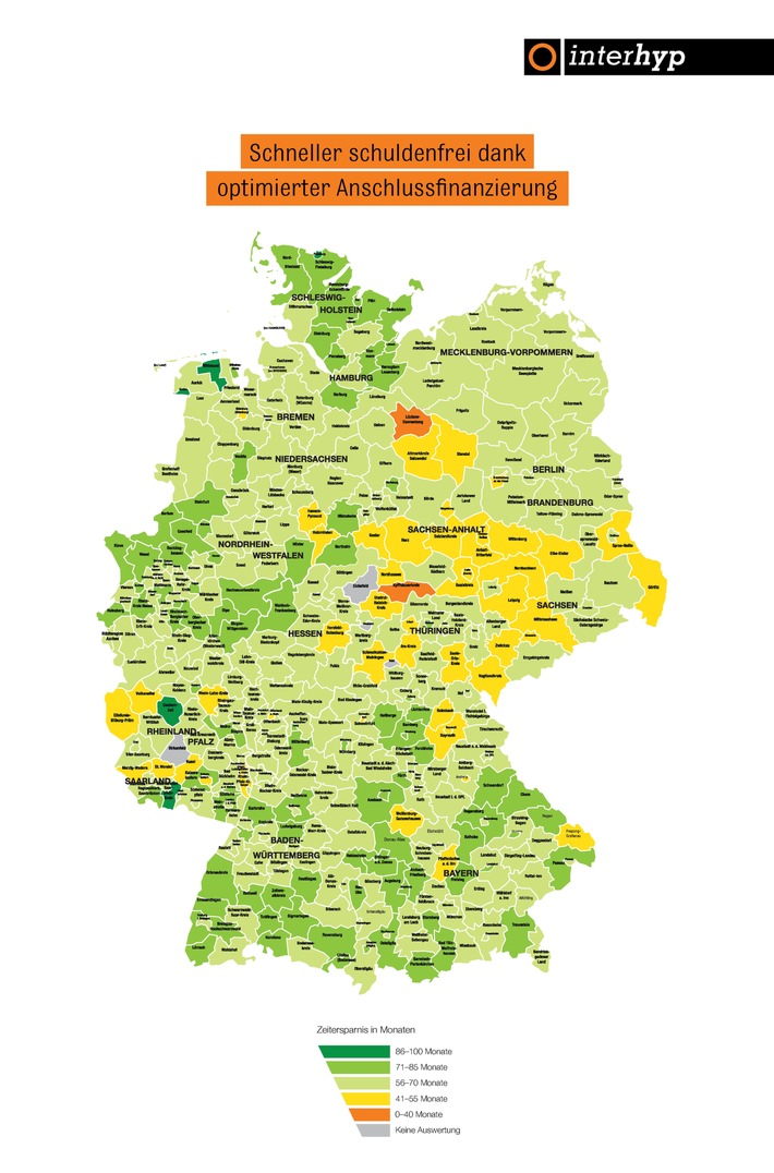 Eigenheimbesitzer werden durch gÃ¼nstige Bauzinsen im Schnitt fÃ¼nfeinhalb Jahre frÃ¼her schuldenfrei