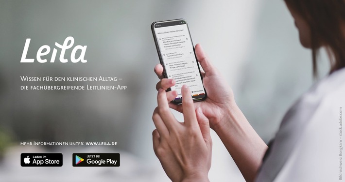 Leila PRO: Die fächerübergreifende Leitlinien-App mit relevantem Wissen für den klinischen Alltag jetzt in App Stores verfügbar / Fachgesellschaften können Leitlinien zunächst kostenfrei integrieren