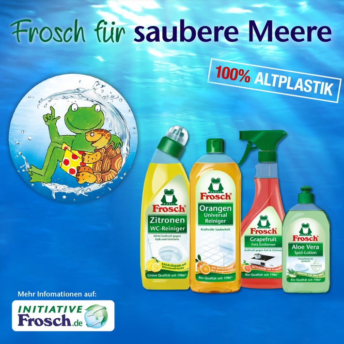 Der "Frosch" erhält renommierten Marken-Award für seine Nachhaltigkeitsstrategie / "Saubere Meere"-Kampagne zu Verpackungen aus Altplastik überzeugte die Fachjury