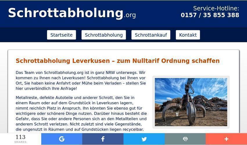 Das Team von Schrottabholung.org hilft bei der Demontage – Schrottabholung in Leverkusen