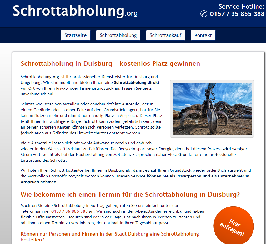 Schrottabholung in Duisburg Schrott-Recycling so wichtig ist der Schutz von Ressourcen