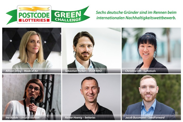 25 Startups haben die Chance auf eine halbe Million Euro bei der Postcode Lotteries Green Challenge