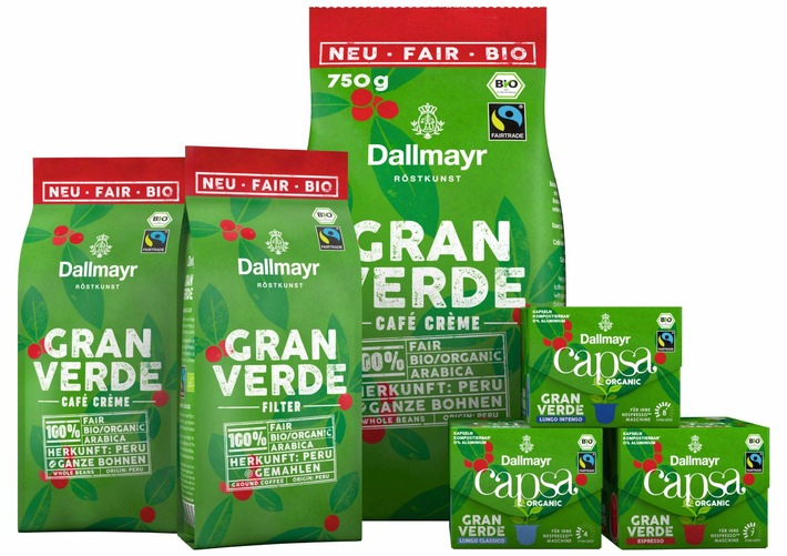 Grün. Grüner. Gran Verde: Dallmayr präsentiert erste Kaffee-Linie mit Bio- und Fairtrade-Siegel für den Handel