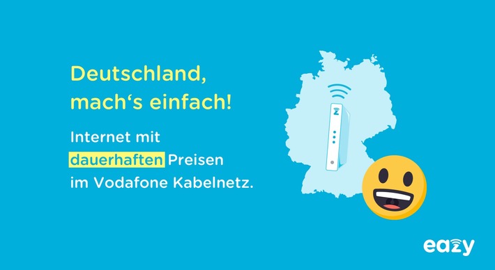 Jetzt deutschlandweit: Unschlagbar günstiges Internet von eazy