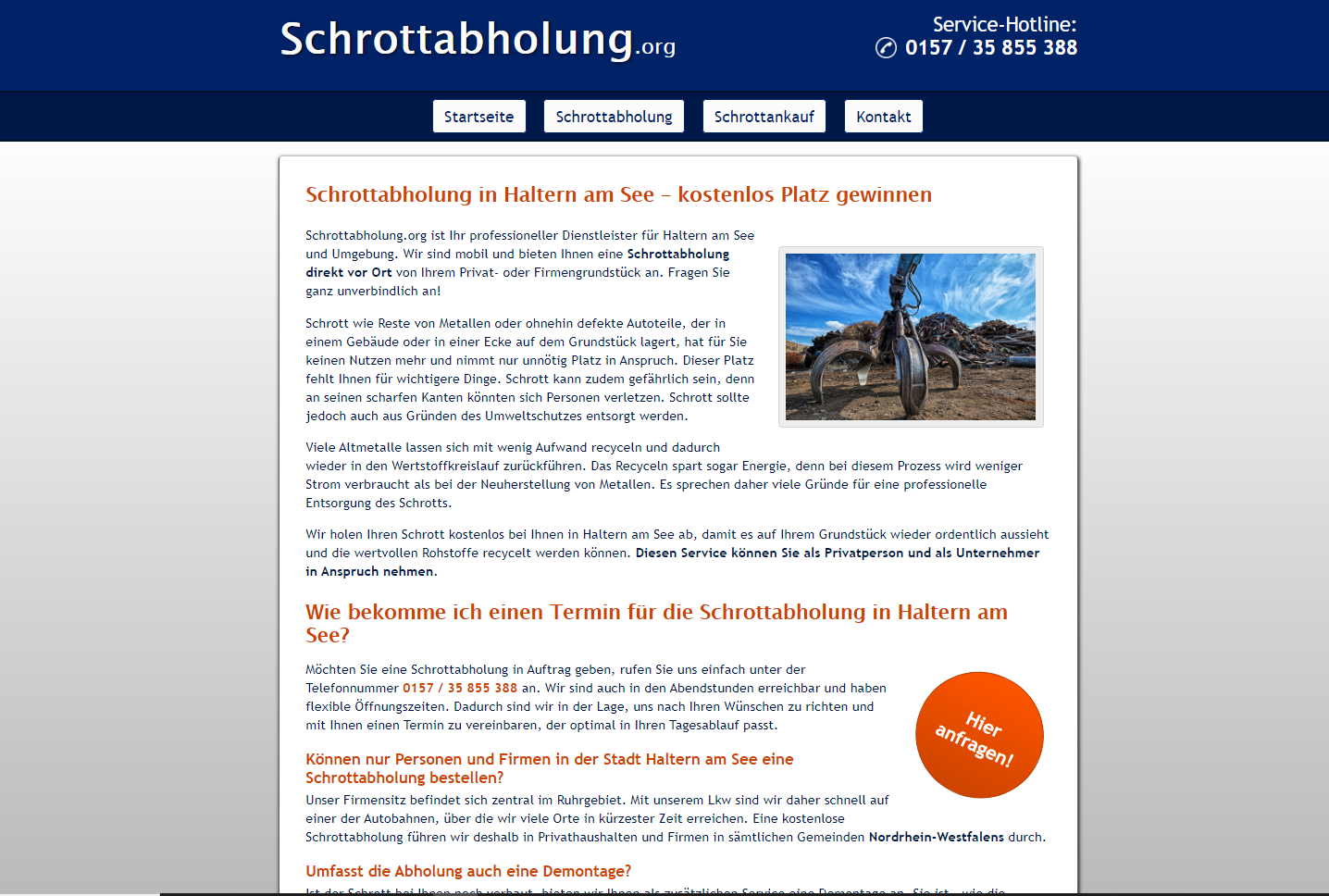 Wiederaufbereitung von Schrott mit der Schrottabholung.org – Schrottabholung in Haltern am See