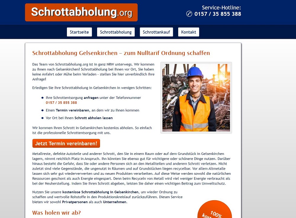 Schrottabholung Gelsenkirchen – fachgerechte Schrottentsorgung im Ruhrgebiet