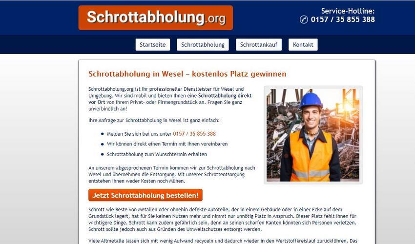 Metall entsorgen in Wesel – Schrott abholen lassen