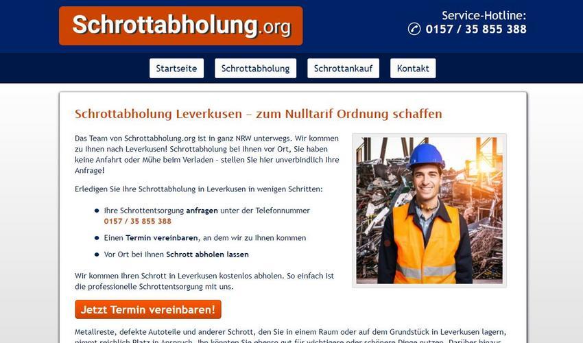 Unkomplizierte Schrottentsorgung durch die Schrottabholung Leverkusen