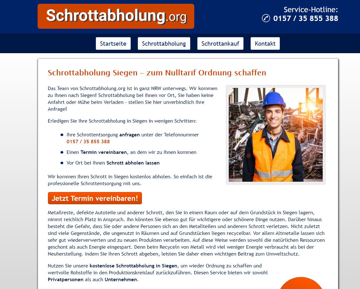 Die Schrottabholung Siegen arbeitet hochprofessionell, um Ressourcen dem Rohstoff-Kreislauf verlustfrei wieder zuzuführen