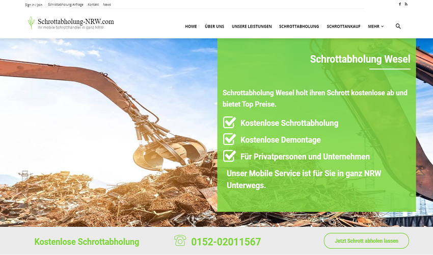 Schrotthandel für Wesel und Umgebung durch Schrottabholung-NRW.com