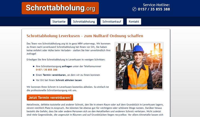 Schrottabholung Leverkusen - fair und transparent