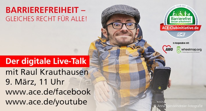 Einladung zum digitalen Live-Talk Barrierefreiheit - gleiches Recht für alle!