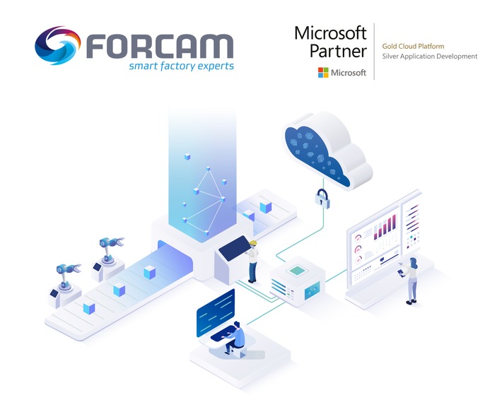 FORCAM jetzt Goldpartner von Microsoft mit der Kompetenz für Cloud-Plattform und Infrastrukturen