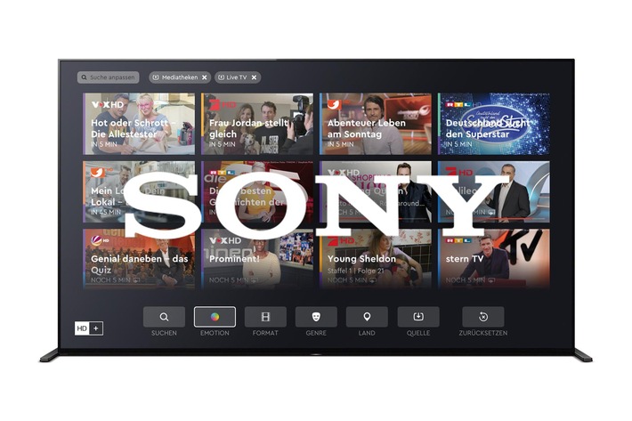 Das beste HD+ aller Zeiten schon bald bei Sony TV-Geräten an Bord