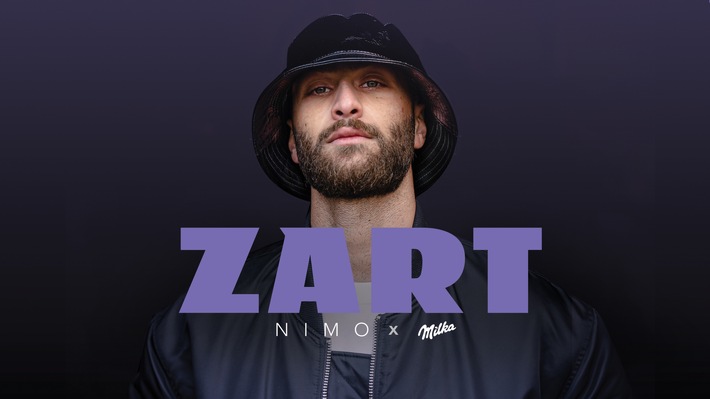 Harte Beats mit zarter Botschaft: Milka kooperiert mit Rapper Nimo / Exklusiver Song „Zart“ ruft zu empathischerem Miteinander auf – passend zur aktuellen Milka Kampagne