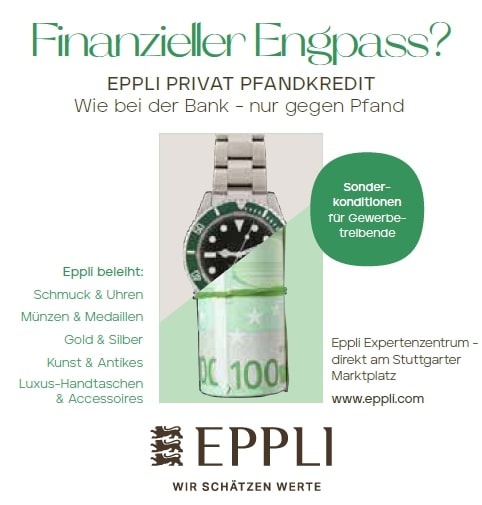 Finanzieller Engpass? EPPLI SOFORTHILE- Der Eppli PRIVAT PFANDKREDIT!