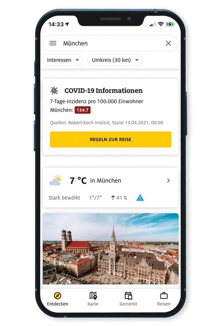 Urlaubsplanung - aber sicher: ADAC Trips-App jetzt mit Corona-Informationen Landkreisgenau und tagesaktuell erfahren, welche Regelungen gelten