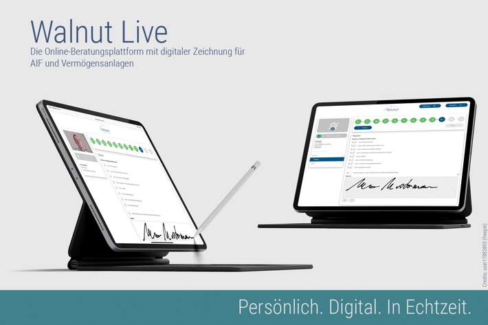 Die Online-Beratungsplattform Walnut Live startet mit asuco, PROJECT, RWB und Solvium als angebundene Produktanbieter